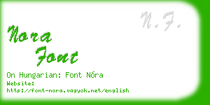 nora font business card